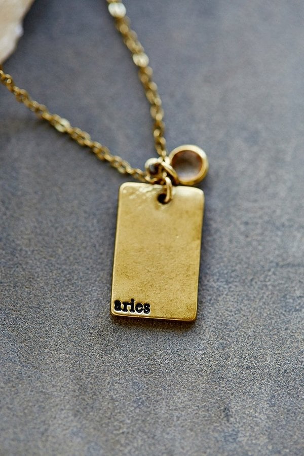 Urban Outfitters Stamped Zodiac Necklace