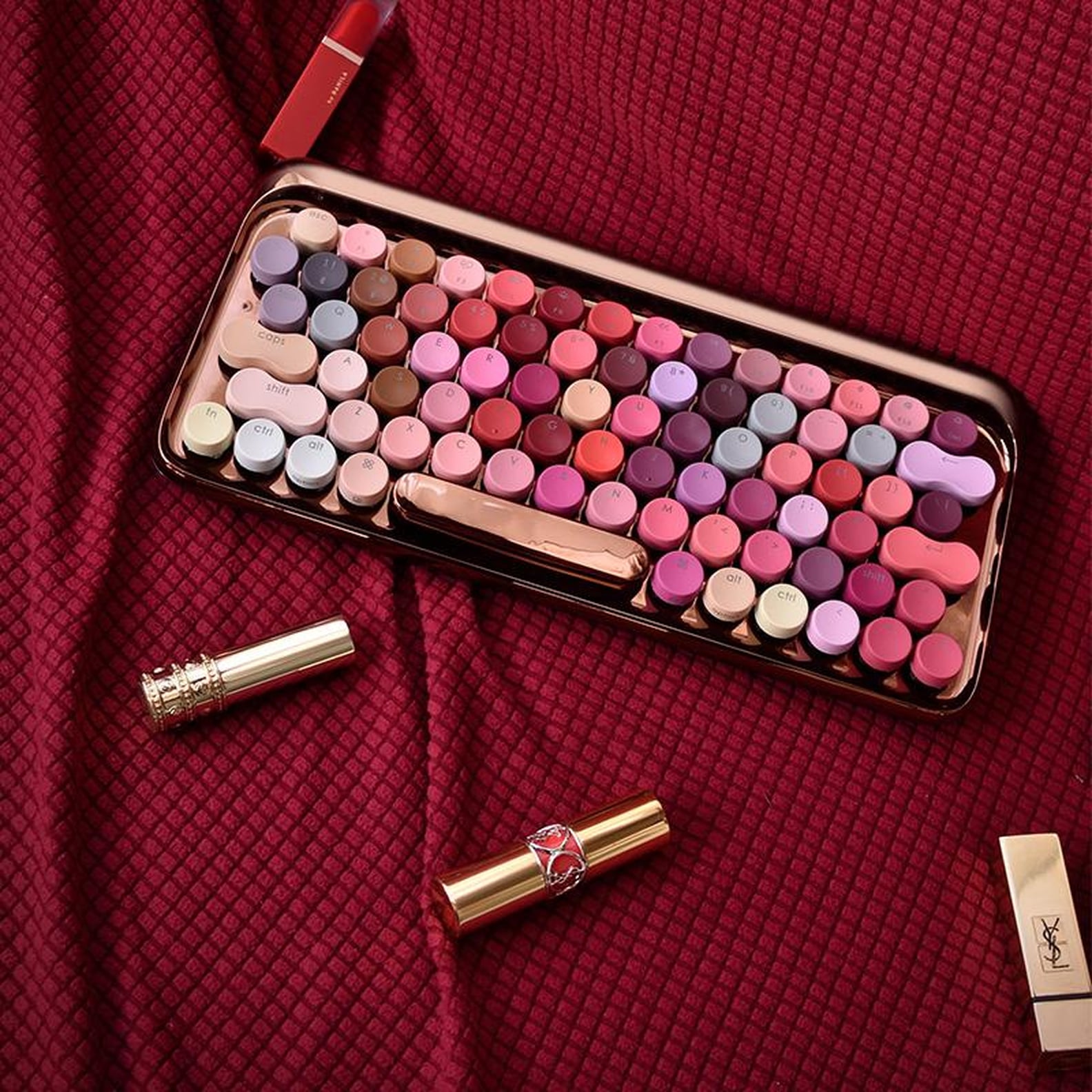 This Makeup Keyboard Features Keys That Look Like Lipsticks POPSUGAR Tech