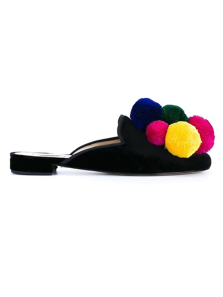 Natasha Zinko Pom Pom Slippers ($818)