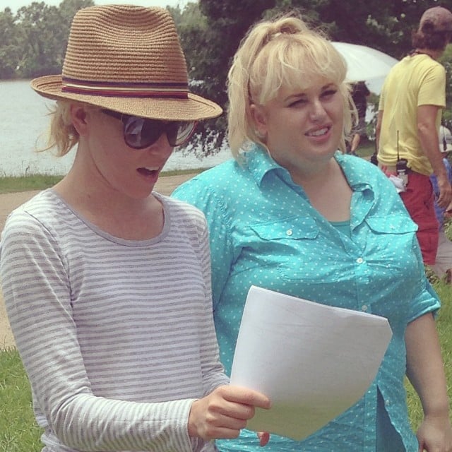 Banks and Wilson had a warm day on set.
Source: Instagram user pitchperfectmovie