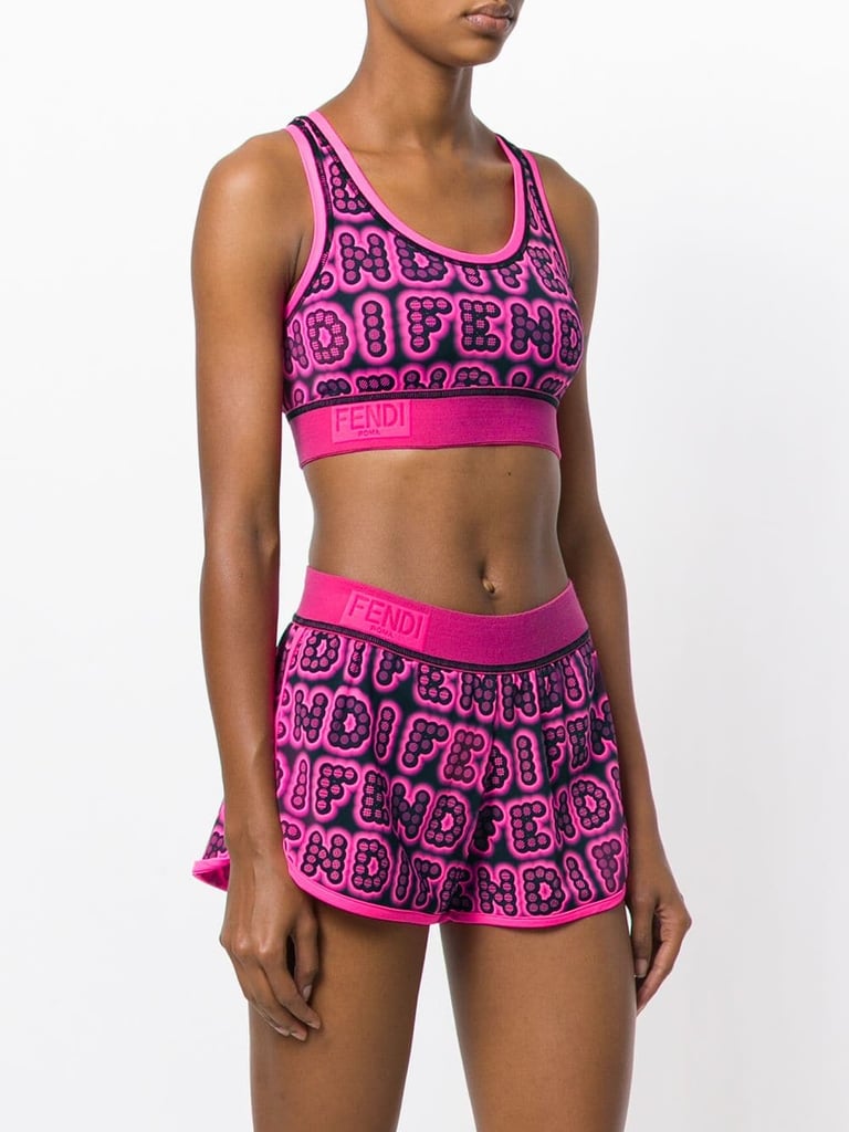 Fendi Cropped Printed Tank Top