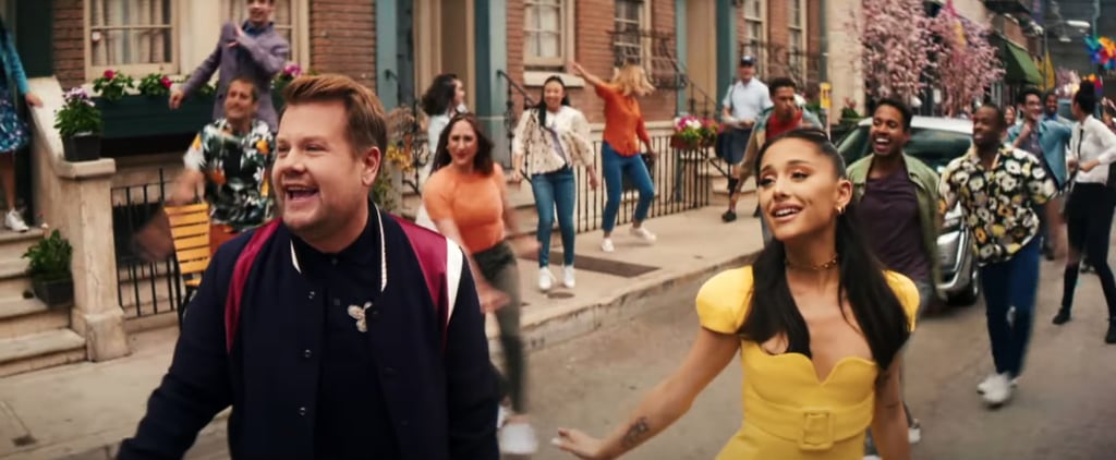 Ariana Grande's Yellow Versace Outfit With James Corden ...