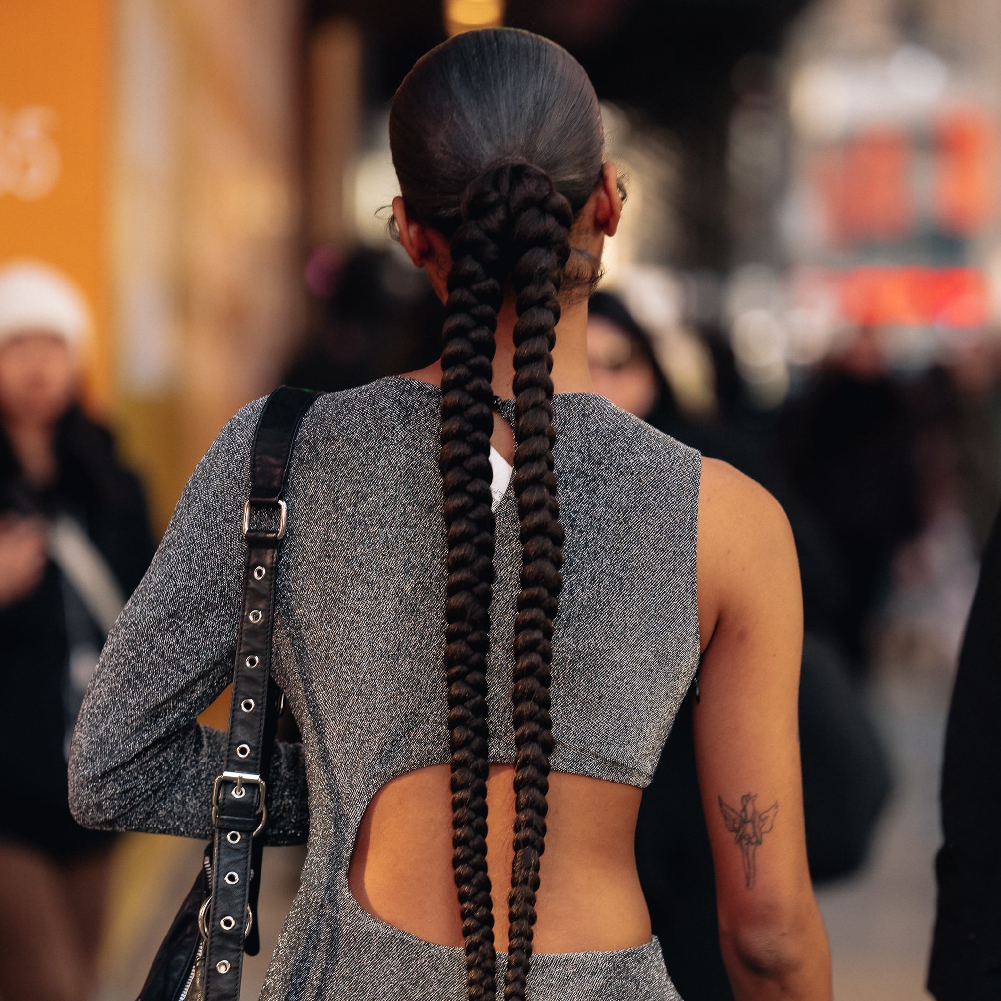 Triple Braid Pony Bun: