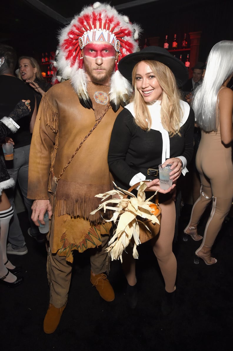 Jason Walsh and Hilary Duff as a Native American and a Pilgrim
