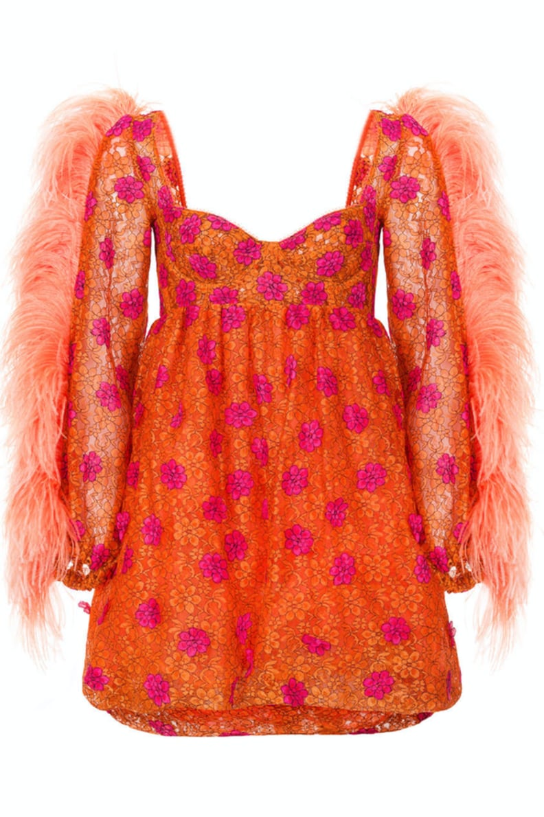 Shop: Orange Feather Dress