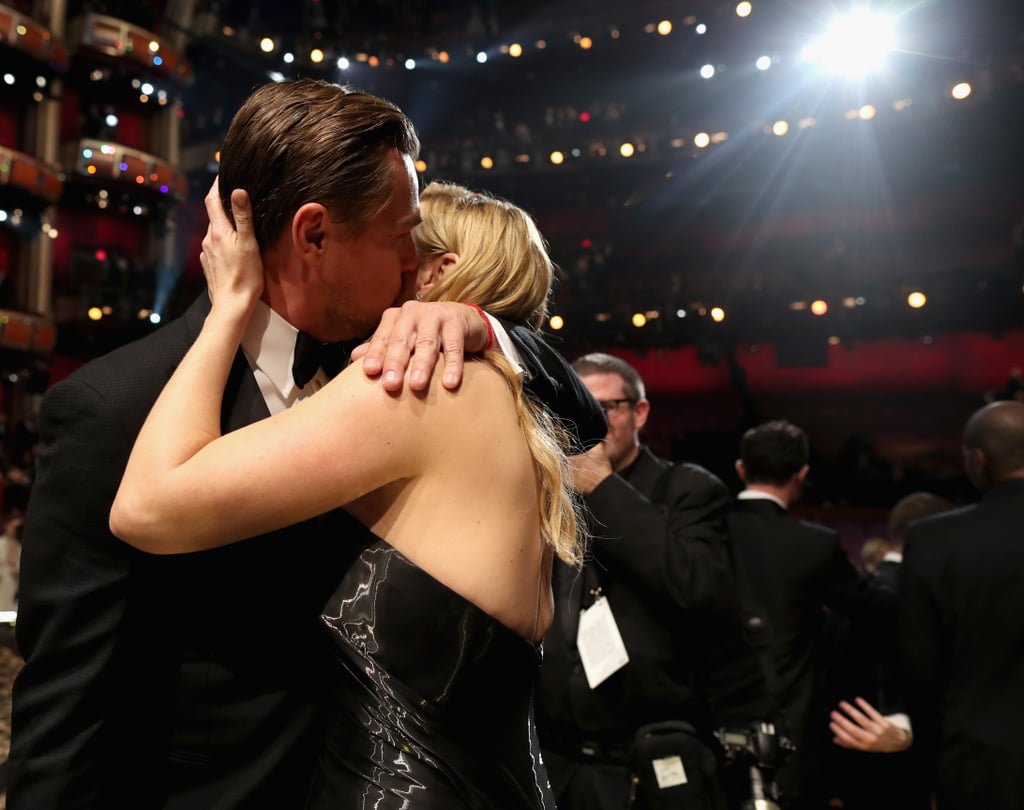 Leonardo DiCaprio and Kate Winslet at the Oscars 2016