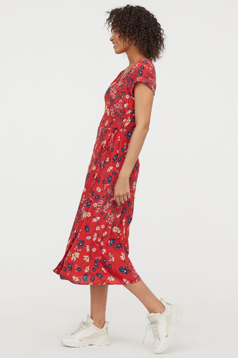 H&M Calf-Length Wrap Dress