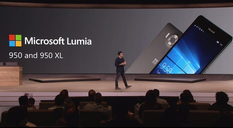 Panos Panay leading the presentation on the Lumia phones.