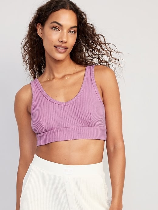 Pointelle-Knit Bralette Top