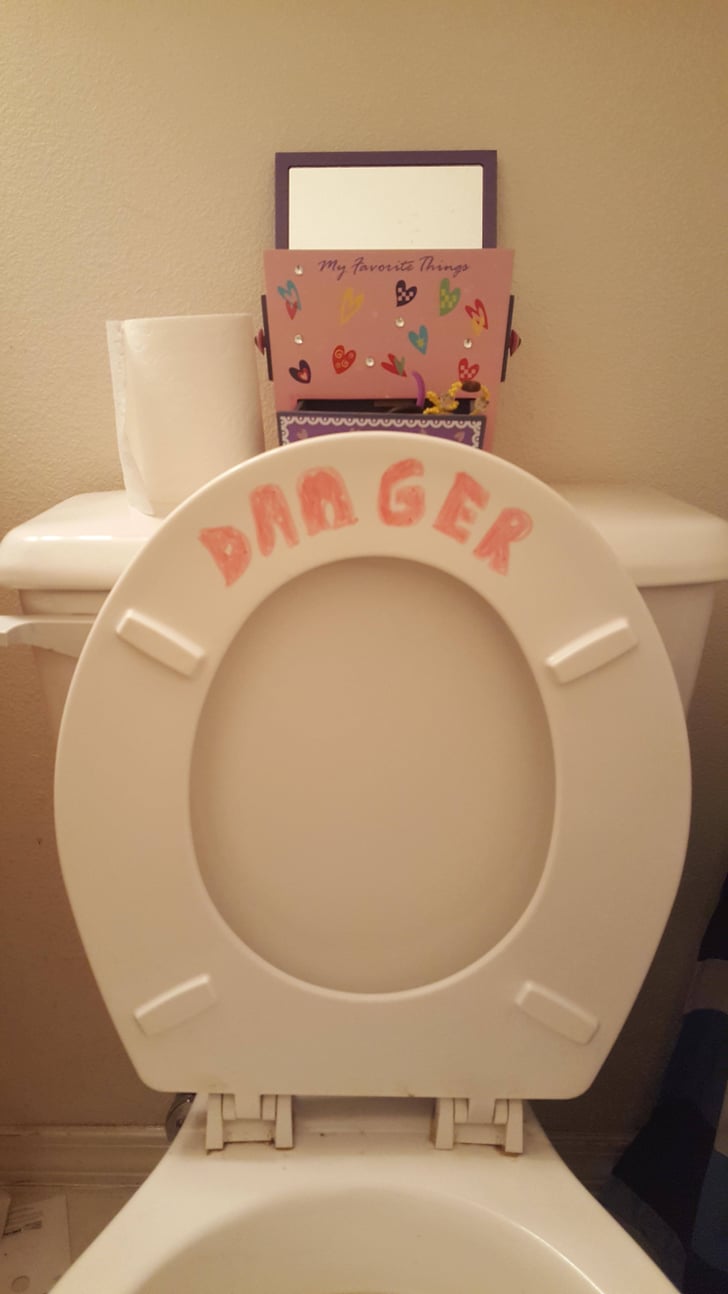 Girl's Hack For Dad Not Putting the Toilet Seat Down POPSUGAR Family
