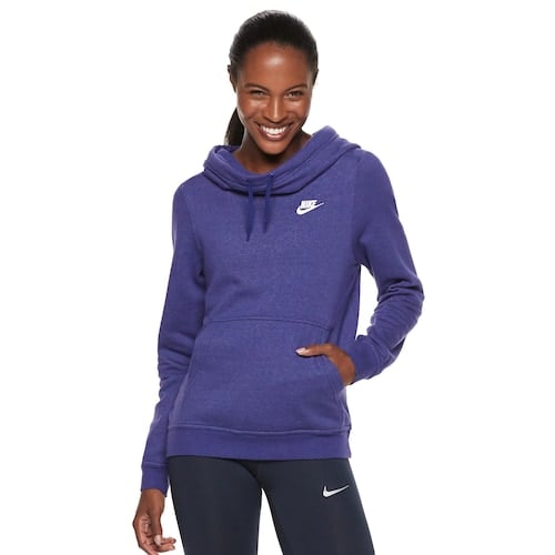 womens funnel neck hoodie