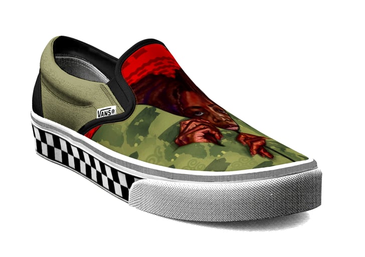 vans with a picture on them