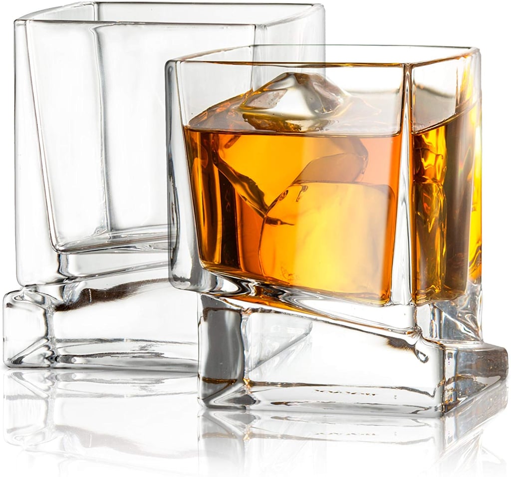 JoyJolt Carre Square Scotch Glasses