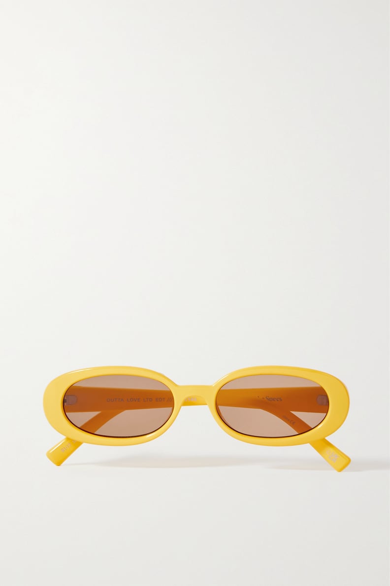 Le Specs Outta Love Oval-Frame Acetate Sunglasses