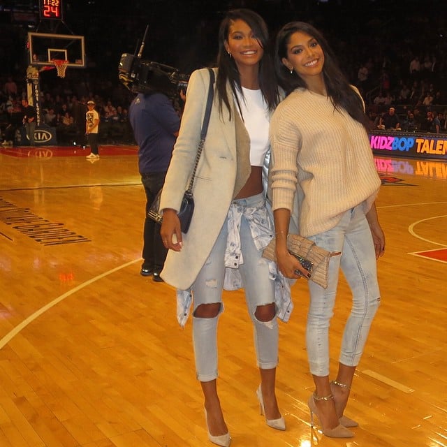 Chanel Iman went to a basketball game with her friend.
Source: Instagram user chaneliman