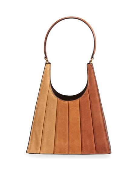 Staud Rey Striped Suede Shoulder Bag