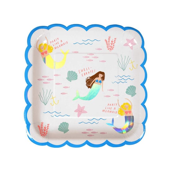Mermaid Paper Plates
