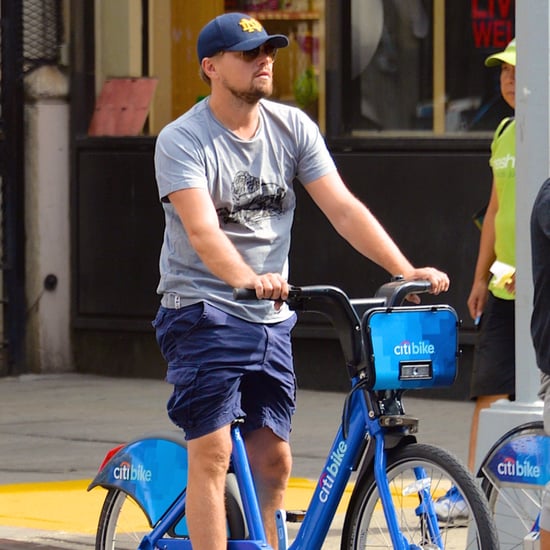 Leonardo DiCaprio Riding Bikes With Friends in NYC
