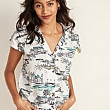 Printed Tie-Hem Resort Shirt