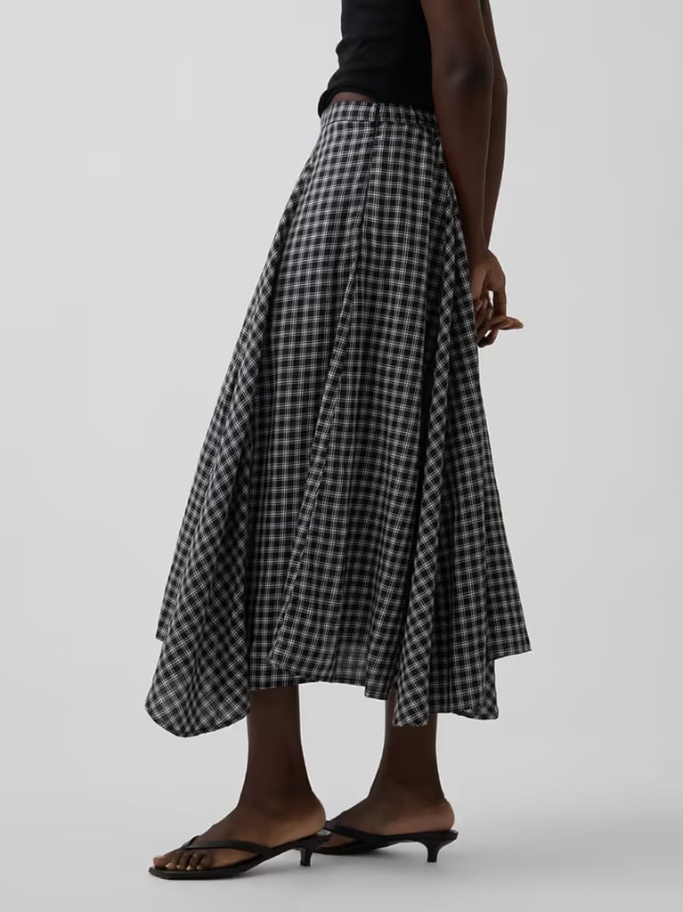 Gap Plaid Maxi Handkerchief Skirt