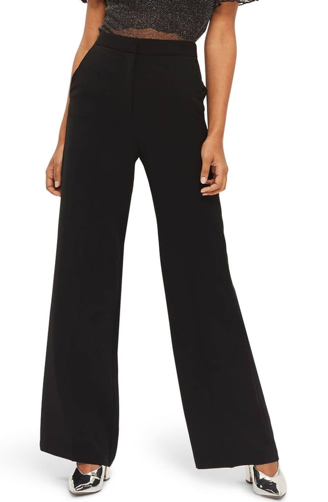 Topshop High Waist Wide Leg Trousers | Best Black Pants | POPSUGAR ...