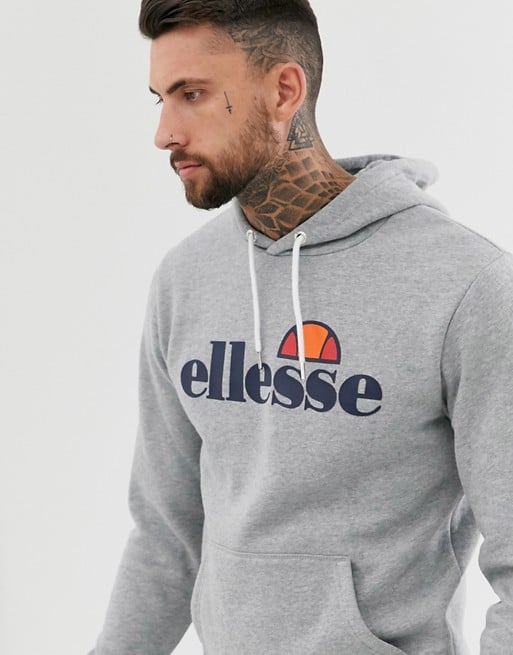 Ellesse Gottero Hoodie With Classic Logo in Gray