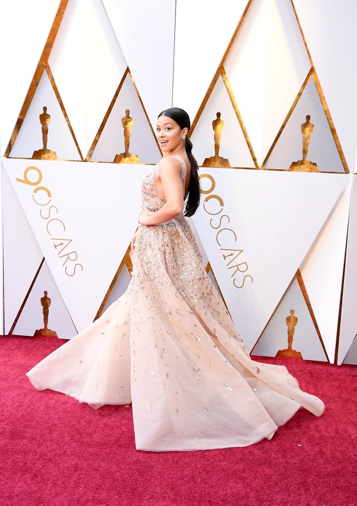 Gina Rodriguez Oscars Hair and Makeup 2018