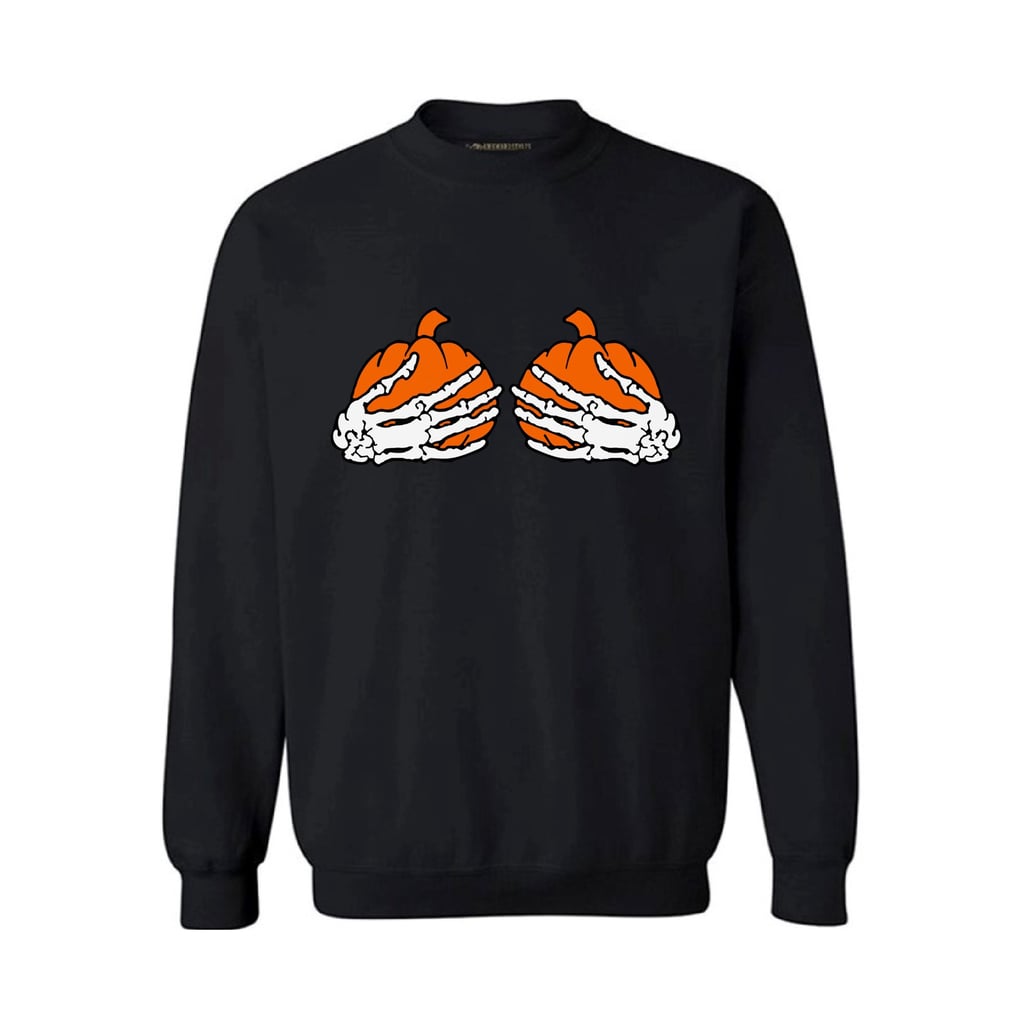 Pumpkin Skeleton Hands Sweatshirt