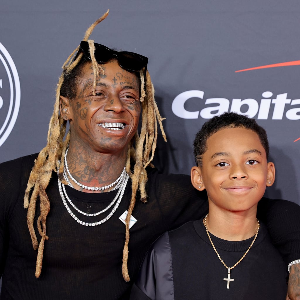 Lil Wayne和儿子卡梅伦卡特在2022年看到