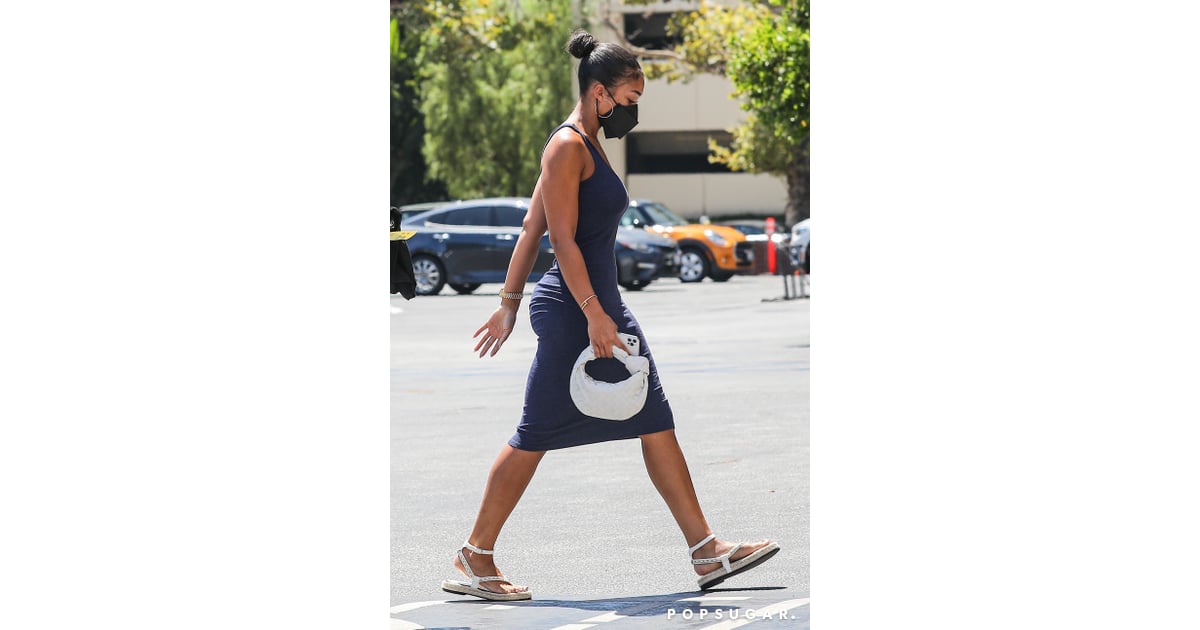 Lori Harvey Styled a Tank Dress With Espadrille Sandals