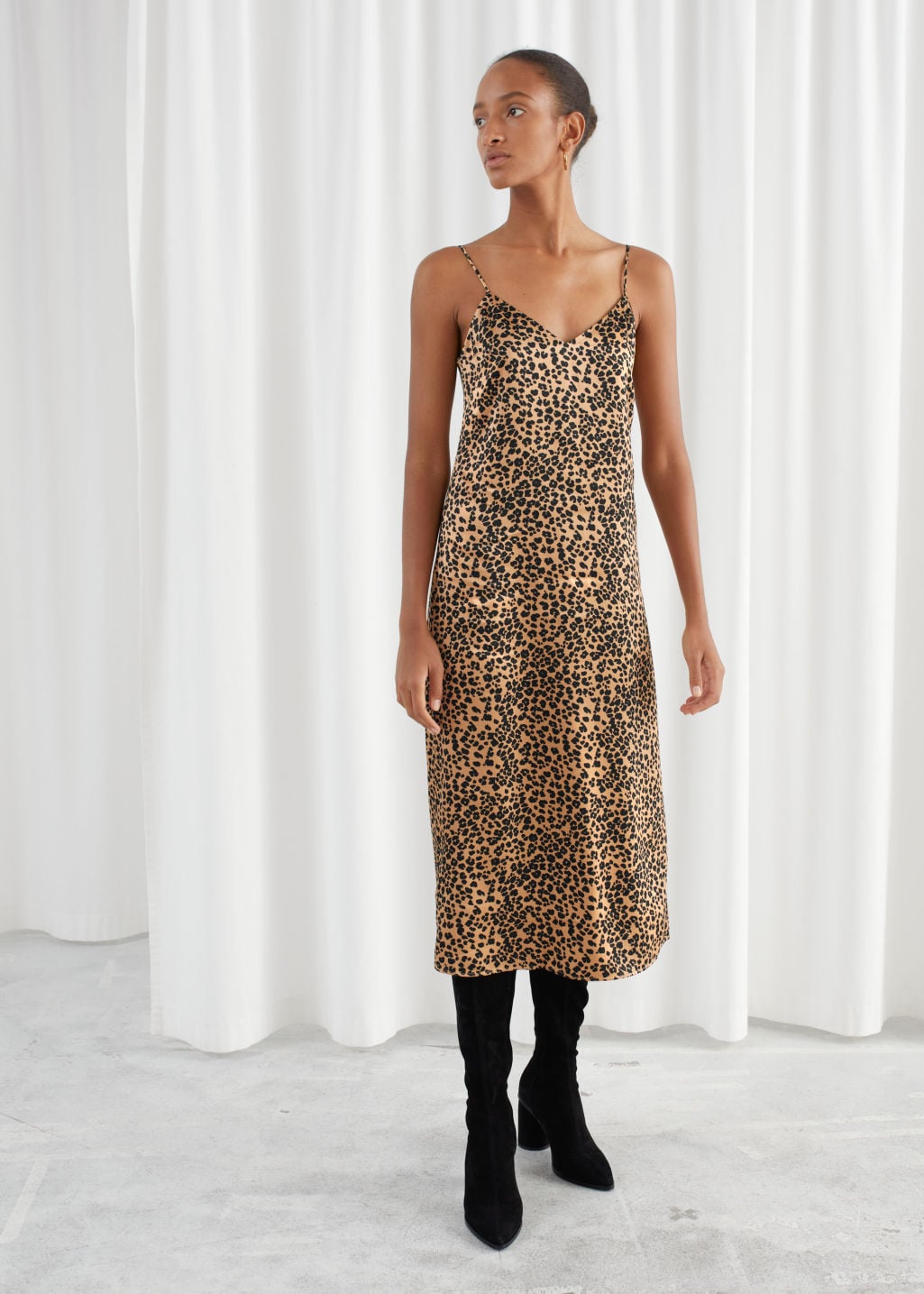 emilia leopard slip dress