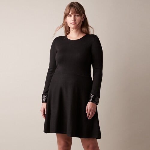 JW Jason Wu Fit & Flare Sweater Dress