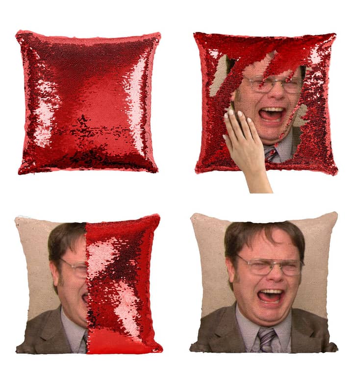 Dwight Schrute Sequin Pillows POPSUGAR Entertainment