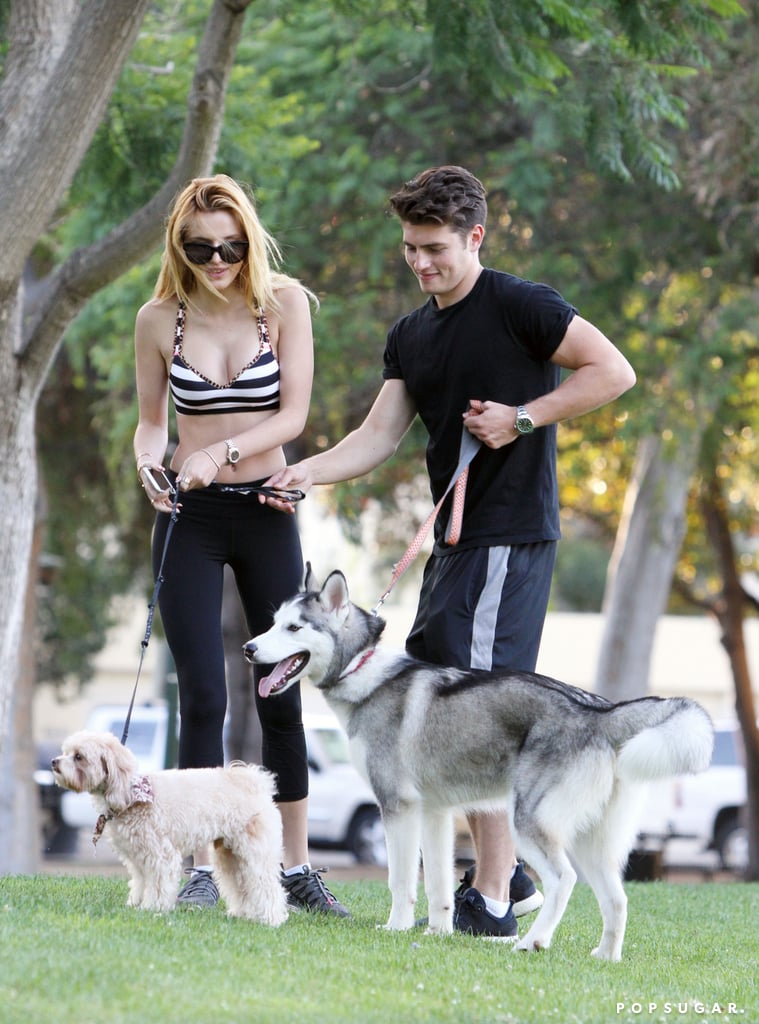 Bella Thorne and Gregg Sulkin Walking Dogs