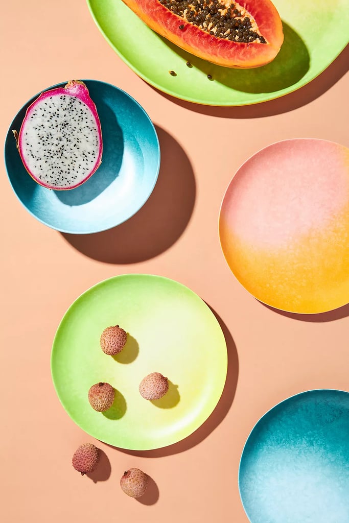 Colorful Plates: Poppy Bamboo Melamine Side Plates