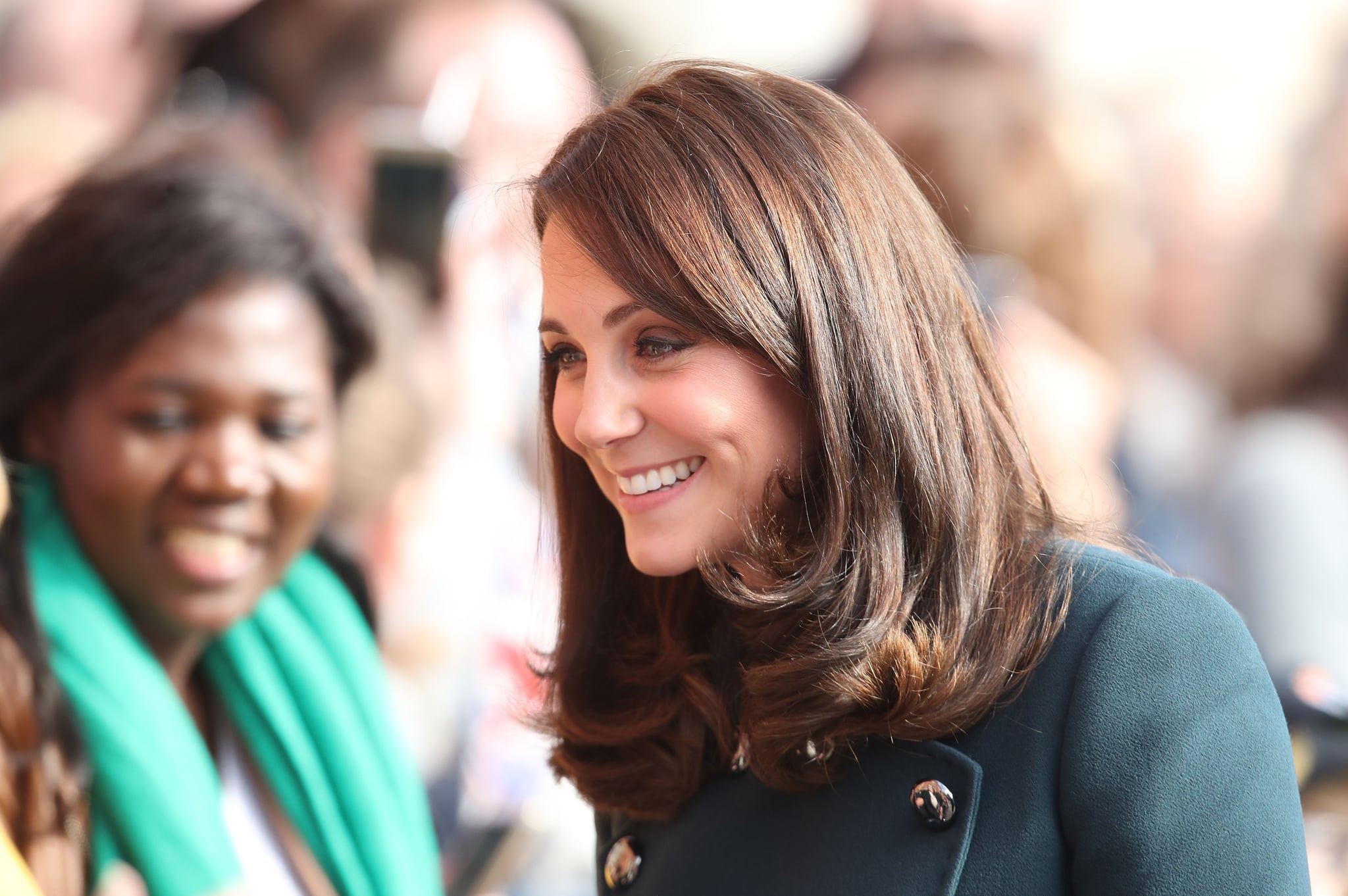 SUNDERLAND, ENGLAND - FEBRUARY 21:  Catherine, Duchess of Cambridge greets members of the crowd as she visits The Fire Station, one of Sunderland?s most iconic buildings, recently converted into a music and arts hub on February 21, 2018 in Sunderland, England. The royal couple will attend performances of music, dance and theatre from local children and young people, and will officially open The Fire Station.  (Photo by Chris Jackson/Getty Images)