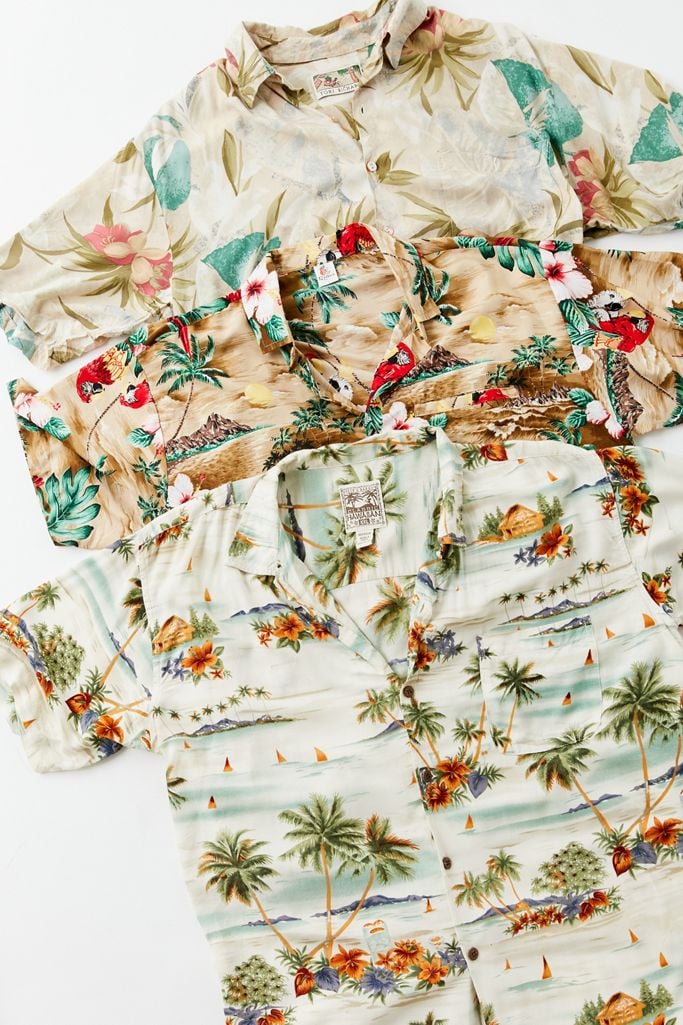 Urban Renewal Vintage Tropical Short Sleeve Button-Down Shirt