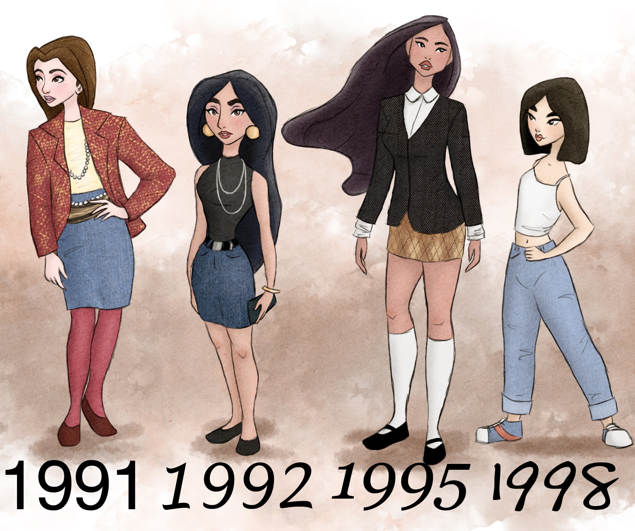 Disney Princess by Years | POPSUGAR Love & Sex