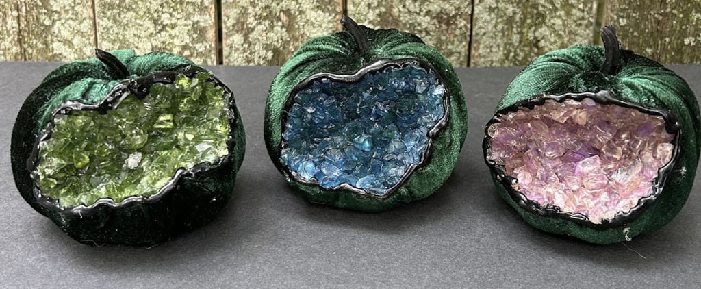Shop Etsy's Sparkly Geode Pumpkins For Halloween