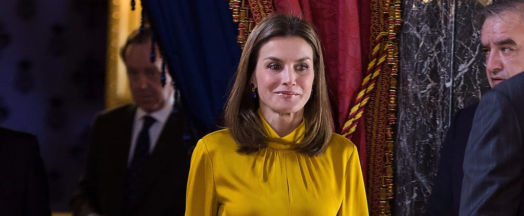 Queen Letizia Blue Floral Skirt