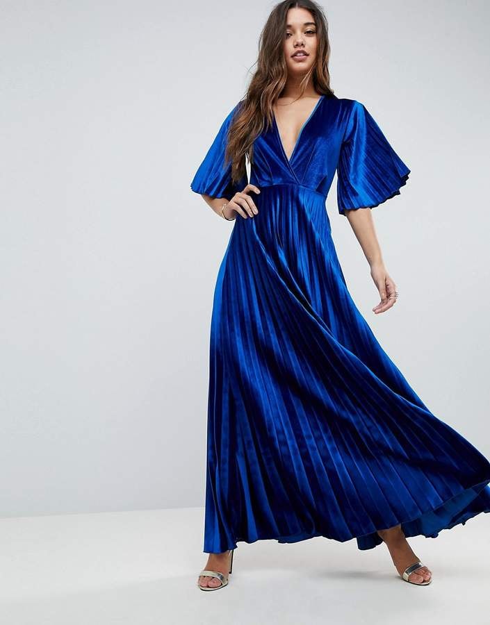 maxi pleated dress uk