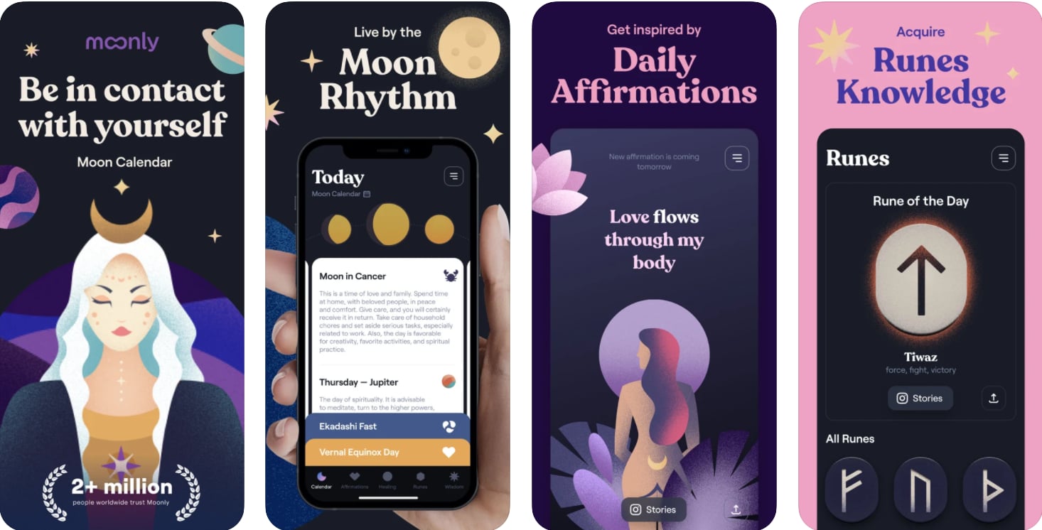 Moonly: Moon Phase Calendar | 22 Best Astrology Apps of 2022 ...