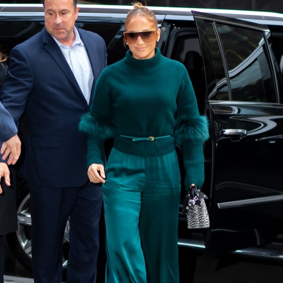 Jennifer Lopez's Green Sally LaPointe Outfit in NYC