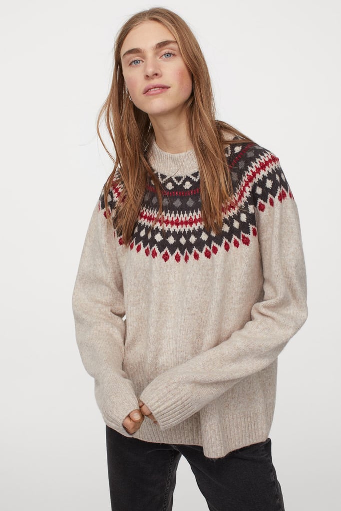 Jacquard-Knit Sweater