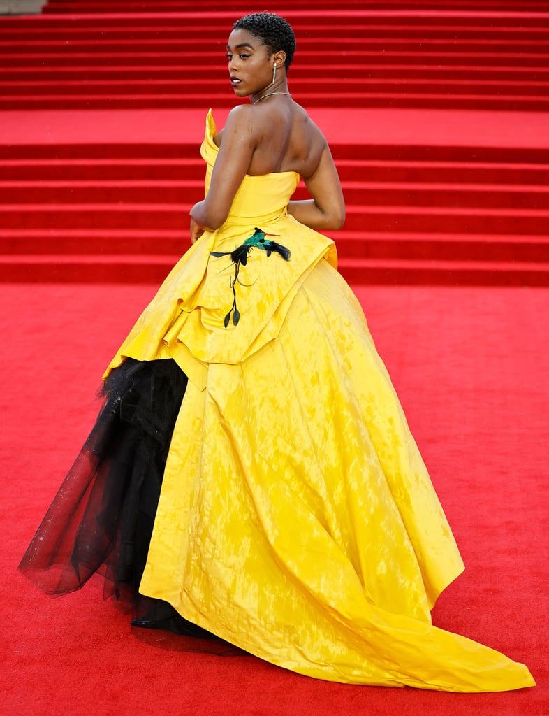 Lashana Lynch's Yellow Gown at the No Time to Die Premiere