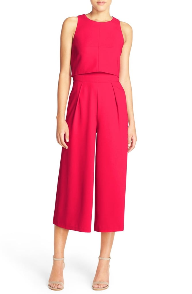 crop top wedding guest outfit