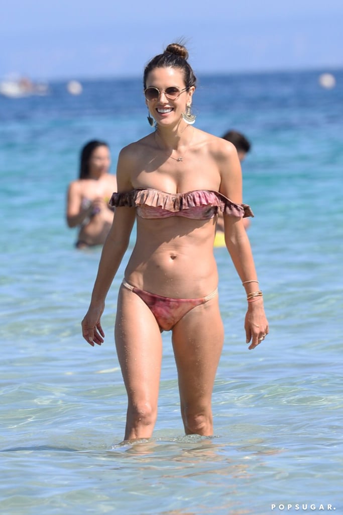 Alessandra Ambrosio kicked off July with a gorgeous beach day in Ibiza, Spain. On Friday, the Victoria's Secret model — who just appeared in Fergie's sexy new music video — spent time in the ocean and smiled up a storm with her friends. Alessandra was also joined by her fiancé, Jamie Mazur, and their kids, Anja Louise and Noah Phoenix. The following day, the supermodel was spotted posing for pictures with a giant lobster on the beach. The photos come just days after Alessandra's mother-daughter European vacation with Anja; the cute trip took the pair to Berlin and Paris. See more shots of Alessandra's beach day here!