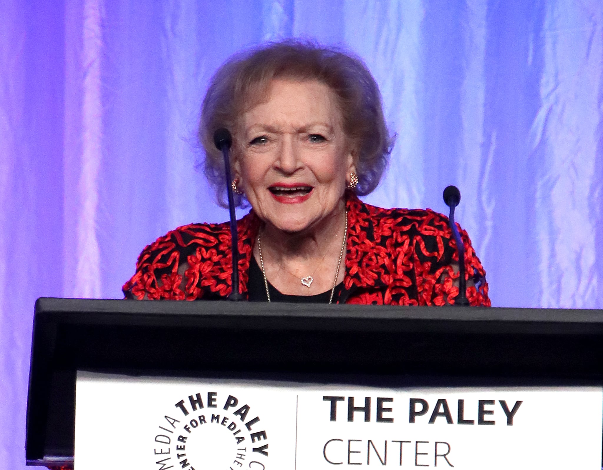 BEVERLY HILLS, CA - OCTOBER 12:  Actress Betty White speaks at Paley Honours in Hollywood: A Gala Celebrating Women in Television at the Beverly Wilshire Four Seasons Hotel on October 12, 2017 in Beverly Hills, California.  (Photo by David Livingston/Getty Images)