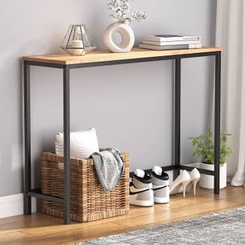 Lifewit 39.4 Narrow Console Sofa Table with Metal Frame