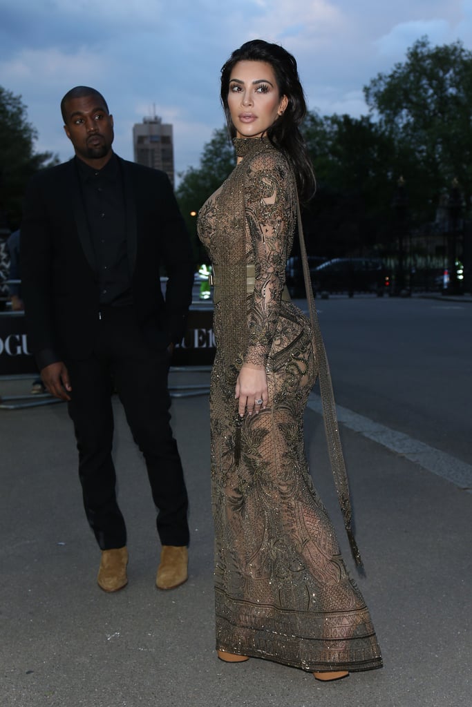 Kim Kardashian and Kanye West at Vogue 100 Gala Dinner 2016